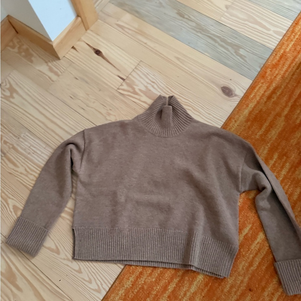 Arket Tan Turtleneck Sweater